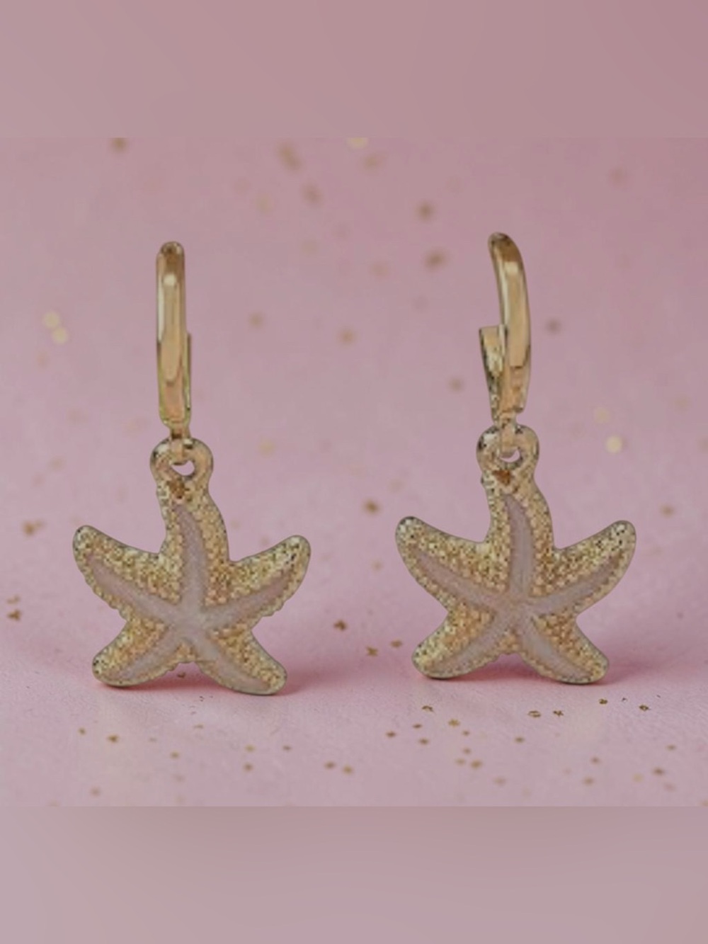 Gold Starfish Drop Earrings - Women Jewelry